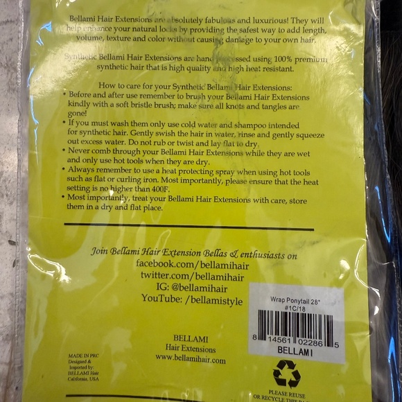 Bellami wrap ponytail 28" color #1c/18 - Picture 10 of 16